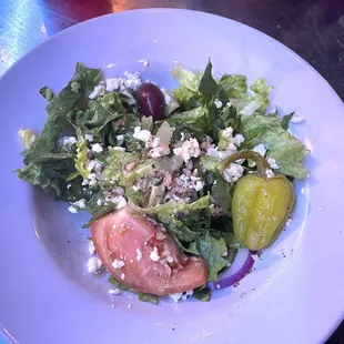 Greek salad side, Yiannis Seafood &amp; Greek Cuisine, Tarpon Springs