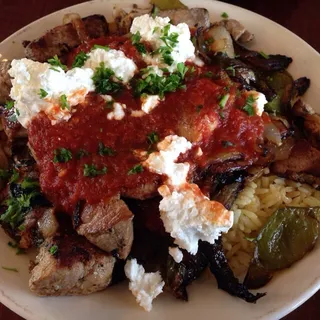 Greek Pork Chow Mein