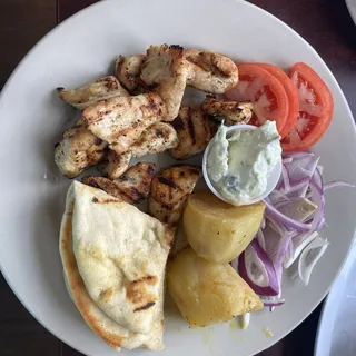 Chicken Souvlaki Platter