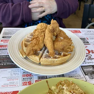 Chicken and waffles