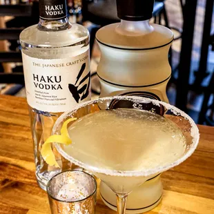 Yiannis Wine &amp; Food, Ginger Martini  Cocktail. Locally sourced meat, seafood, and produce. Prepared by our talented Executive Chef.