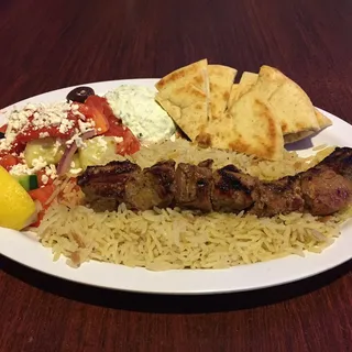 19. Lamb Souvlaki Plate