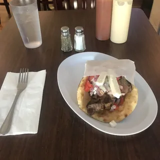 13. Super Lamb Souvlaki Sandwich