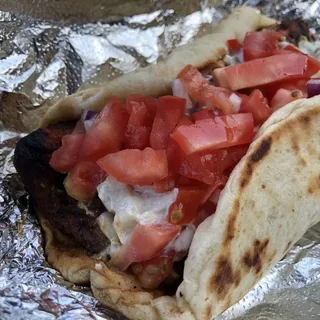 Salmon Gyros Sandwich