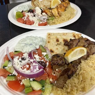 Shrimp Souvlaki Plate