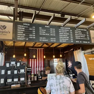 Coffee menu at Frisco Fresh Market