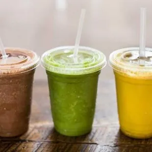 three different drinks