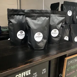 Assorted coffee beans