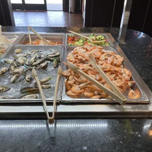 a variety of food items