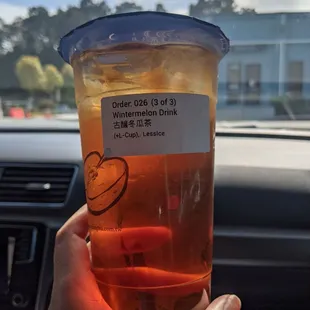 large Wintermelon tea, fixed sweetness