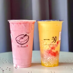 strawberry milk (草莓鮮奶), mango pomelo sago (楊枝甘露) (01/2023)