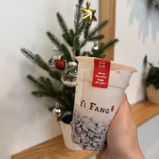 red bean purple rice coconut latte - 50% sweet was perfect