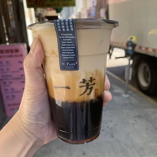 Grass Jelly Milk Tea Latte