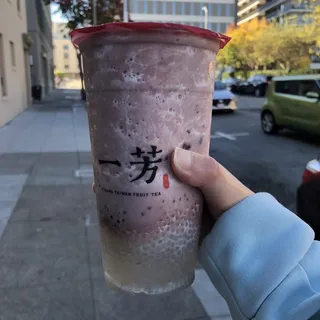 Red Bean Sago Latte