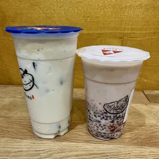 Grass Jelly Almond Latte