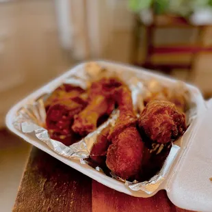 Dry rub Fried Chicken Drumsticks ; IG: Cereus_eats