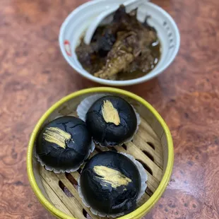 Black Gold Egg Custard Buns