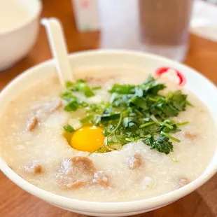Raw Egg Beef Porridge