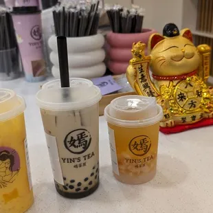 Mango Sago (left), and two other beverages whose details I can&apos;t seem to recall