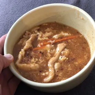 Hot Sour soup.  One of the best I've had in a while.  Filled with lots of goodness and huge flavor.