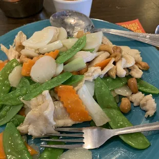 Chicken with snow peas