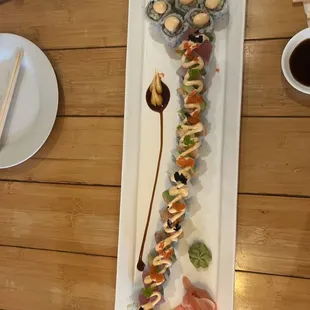 Rainbow Roll, Spicy Salmon Roll