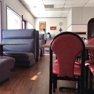 Dining area is pleasant with lots of light. Clean- not fancy.