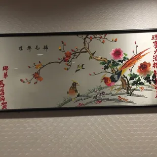 Dining room artwork.