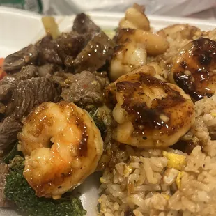 Shrimp &amp; steak fried rice