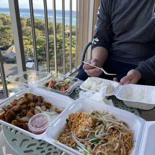 a man eating a meal