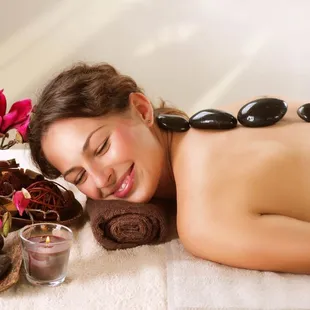 Enjoy a hot stone massage.