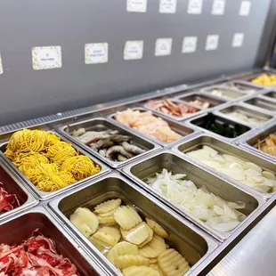 a variety of hot pots