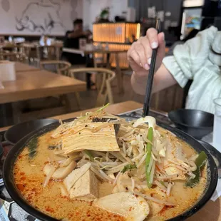 Before eating the food