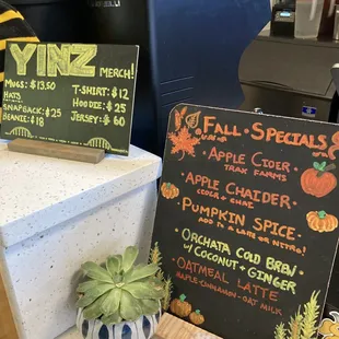 menu and price board