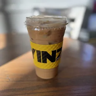 Iced pecan pie latté