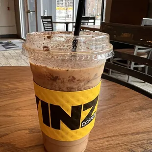 Biscoff Cookie Latte (iced). Good but doesn&apos;t really taste like Biscoff.
