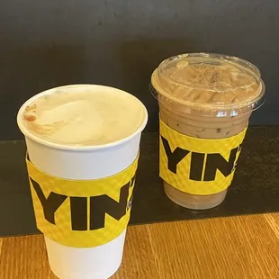 blueberry pancake latte &amp; cherry, ube white chocolate latte