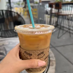 Cold brew with oat milk