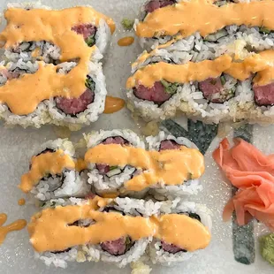 Crunchy spicy tuna roll