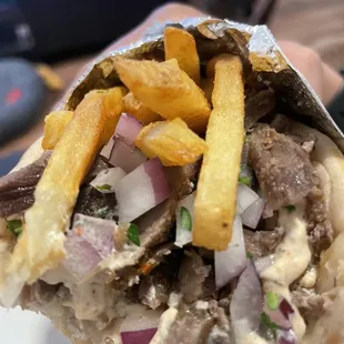 Lamb &amp; Beef Yiro in a Pita