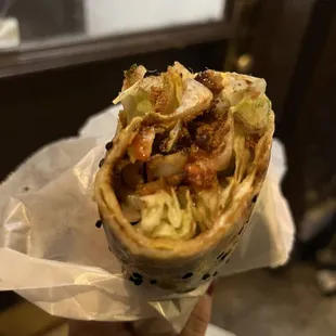 Pork floss jian bing