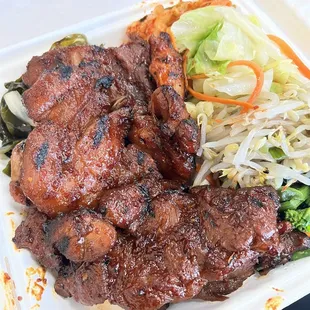 Spicy BBQ chicken plate no rice