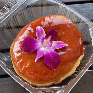 Guava glaze donut