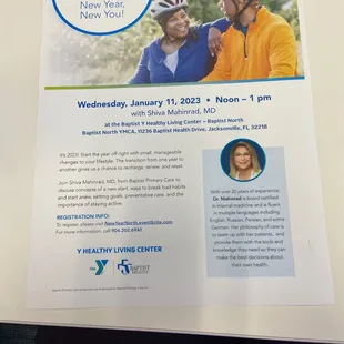 Talk with a Doc flyer for today