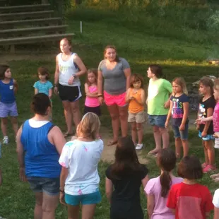 Closing campfire at Camp Ernst's very first INTRO TO CAMP overnighter!