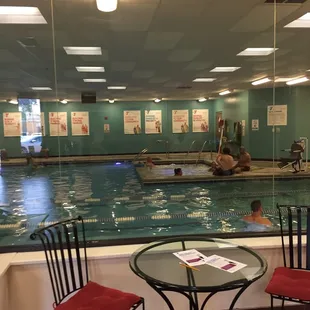 You can check out the pool area from the lobby.
