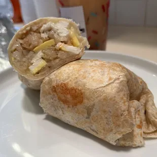 Breakfast burrito with sausage