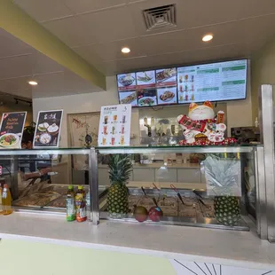 a view of the counter area