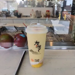 Mango pomelo fruit tea