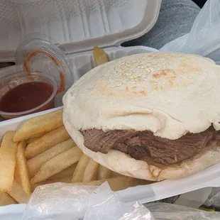 Chinese Burger and Fries